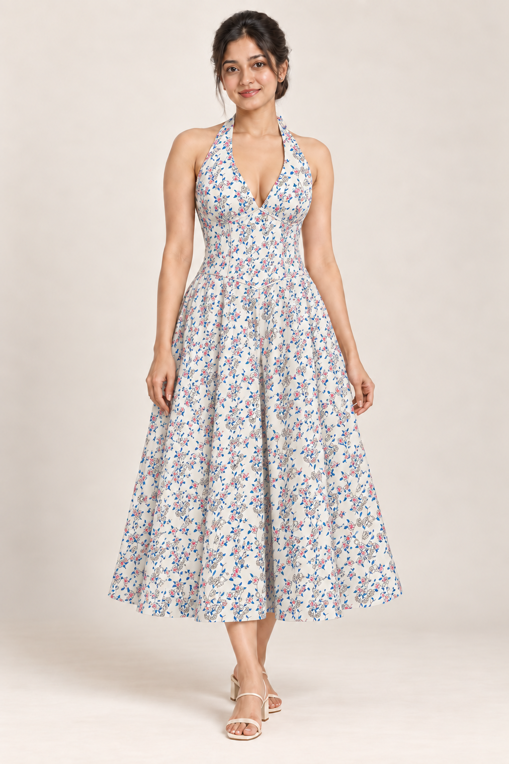 Azure Fleur in Blue & Pink Floral